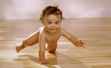 baby crawling